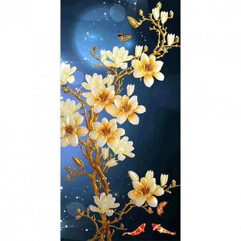 Flower -Full Round Diamond Painting(85*45cm)