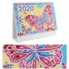 DIY Butterfly Special Shaped Diamond Painting Mini 2020 Table Calendar Gift