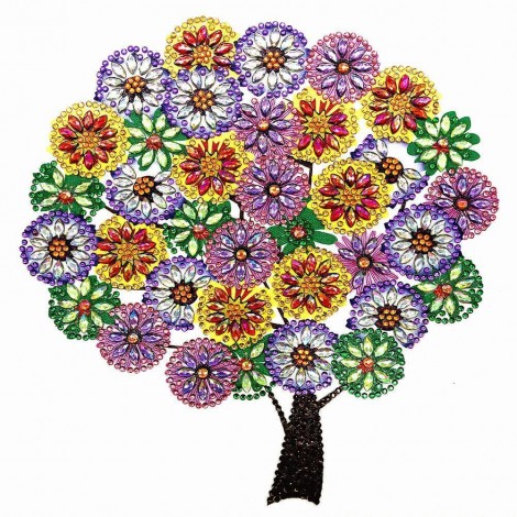 Flower Tree - Crystal Rhinestone Diamond Painting