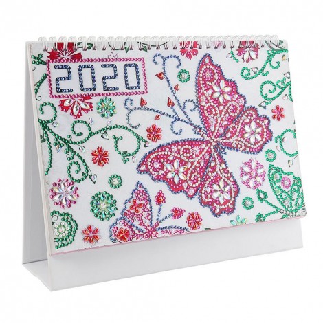 DIY Butterfly Special Shaped Diamond Painting 2020 Table Calendar Planner