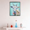 Flowers Goat - Full Round Diamond Painting