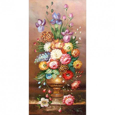 Colorful Flowers - Full Round Diamond Painting(85*45cm)