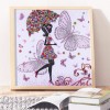 Girl Flower Umbrella - Crystal Rhinestone Diamond Painting