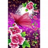 Flower Butterfly - Full Round Diamond Painting