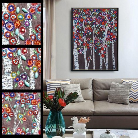 Flower Tree - Crystal Rhinestone Diamond Painting