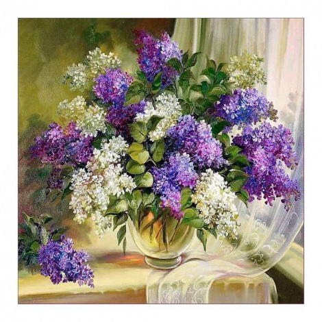 Flower - Partial Round Diamond Painting(30*30cm)