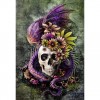 Flower Skull Head - Full Round Diamond Painting