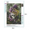 Flower Skull Head - Full Round Diamond Painting