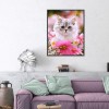 Flower Kitten - Full Round Diamond Painting