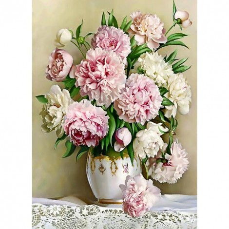 Flowers Vase - Full Round Diamond Painting