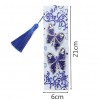 DIY Butterfly Special Shaped Diamond Painting Leather Bookmark with Tassel