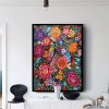 Colorful Flowers-Partial Round Diamond Painting