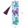 DIY Butterfly Special Shaped Diamond Painting Leather Bookmark with Tassel