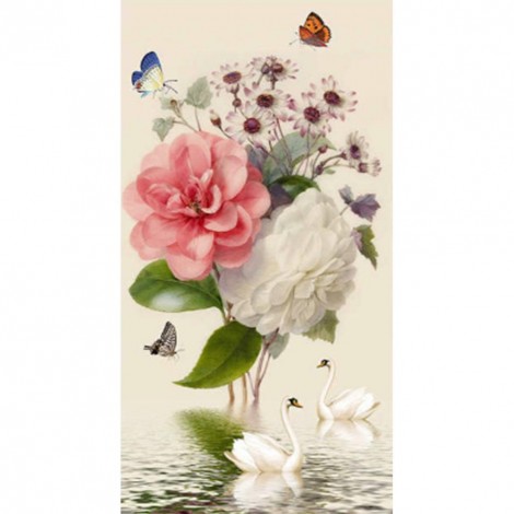 Flower - Full Round Diamond Painting(85*45cm)