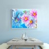 Flowers Butterfly - Partial Round Diamond Painting