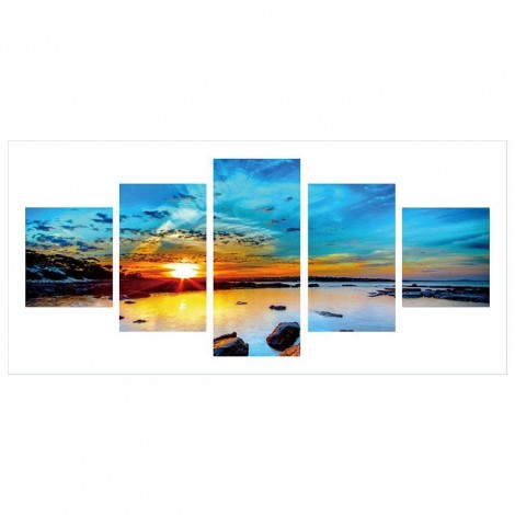 5pcs/set Sunset - Full Round Diamond Painting