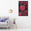 Red Fantasy Flowers - Full Round Diamond Painting