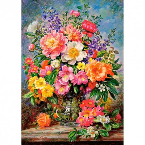 Flower Vase - Full Round Diamond Painting