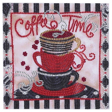 Coffee Time - Crystal Rhonestone Diamond Painting