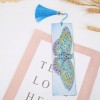 DIY Butterfly Special Shaped Diamond Painting Leather Bookmark with Tassel