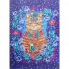 Flowers Cat - Crystal Rhinestone Diamond Painting