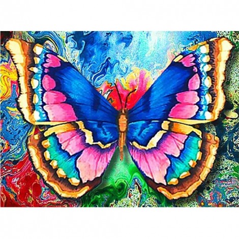 Colorful Butterfly - Full Round Diamond Painting