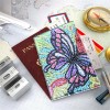 DIY Special Shaped Diamond Painting Butterfly PU Passport Protection Cover