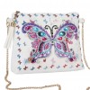 DIY Butterfly Special Shaped Diamond Painting Leather Chain Messenger Bags