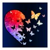 Butterfly Heart- Full Round Diamond Painting