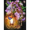 Flowers on Lantern -  Full Round Diamond Painting