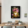 Flowers on Lantern - Full Round Diamond Painting