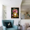 Flowers on Lantern - Full Round Diamond Painting