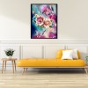 Butterfly Flowers - Full Round Diamond Painting