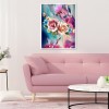 Butterfly Flowers - Full Round Diamond Painting