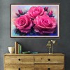 Pink Rose - Full Round Diamond Painting