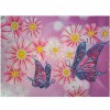 Pink Flower Butterfly - Crystal Rhinestone Diamond Painting