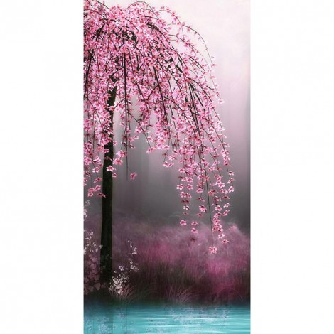 Pink Tree - Full Round Diamond Painting(85x45cm)