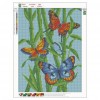 Butterfly in Bamboo - Full Round Diamond Painting