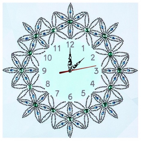 DIY Flower Special Shaped Diamond Painting Embroidery Wall Clock Home Decor