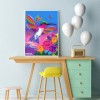 Flowers Bird  - Full Round Diamond Painting