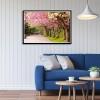 Pink Flowers Path - Full Round Diamond Painting