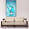 Blue Butterfly - Partial Round Diamond Painting(25*40CM)