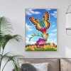 Flower Butterfly - Full Round Diamond Painting