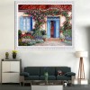 Flower House - Full Round Diamond Painting