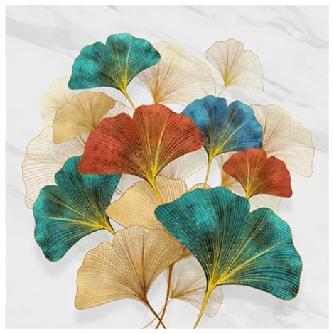 Ginkgo Leaf-  Full Round Diamond Painting