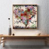 Flower Heart - Full Round Diamond Painting