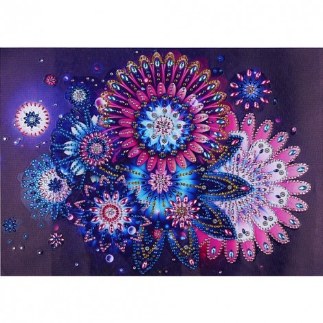 Gorgeous Flowers - Crystal Rhinestone Diamond Painting